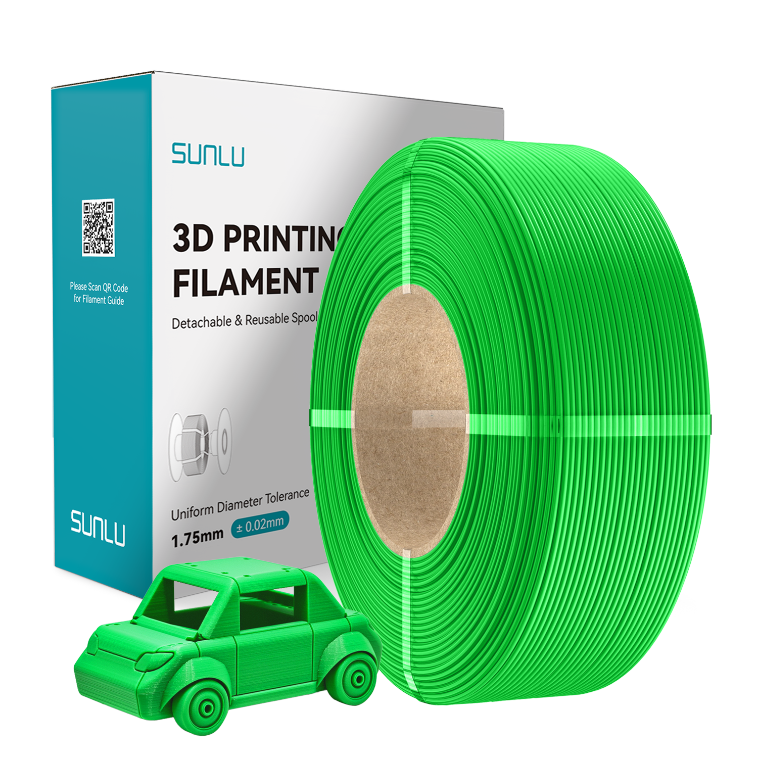 SUNLU PETG Refill Green / Zielony - obrazek 2
