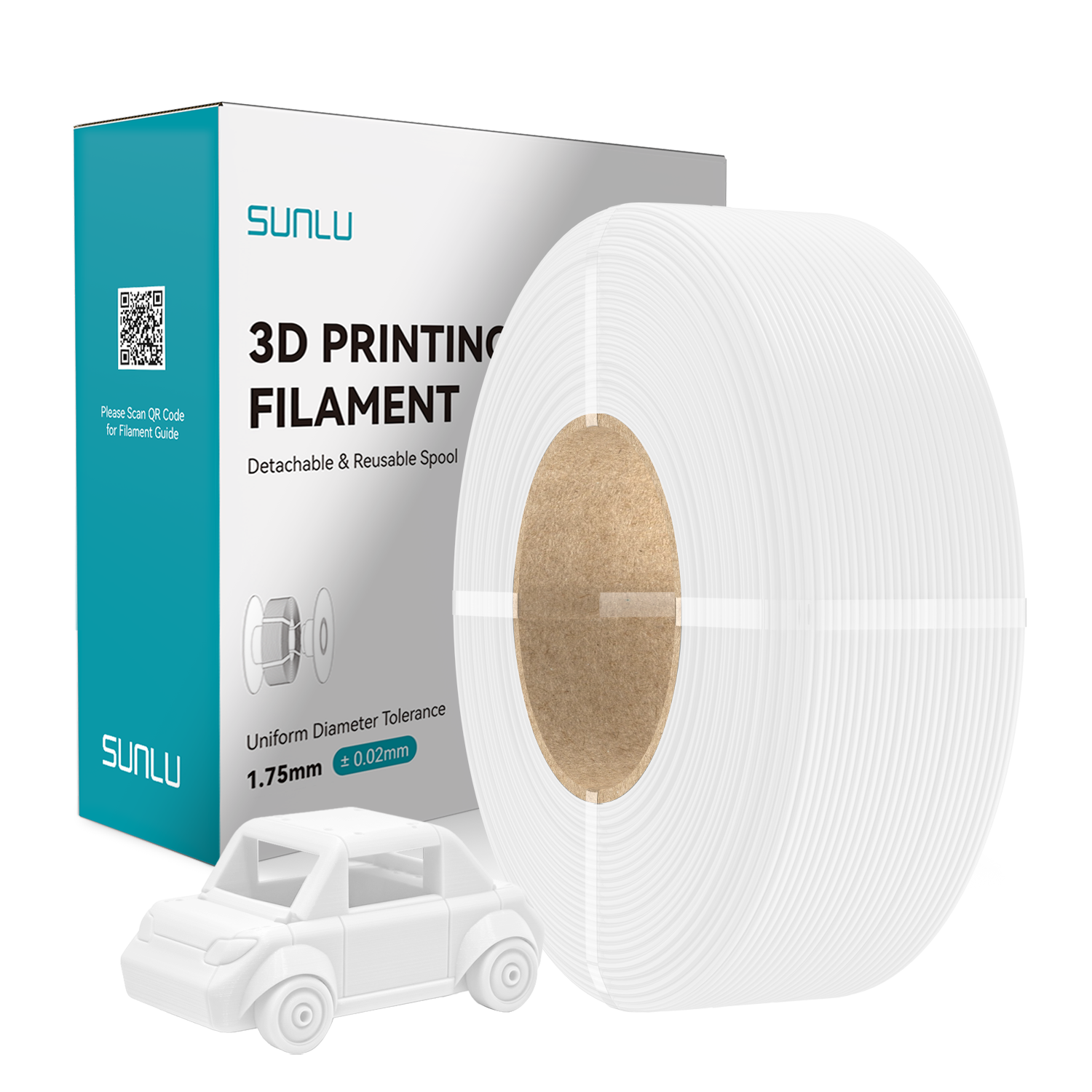 SUNLU PETG Refill White / Biały - obrazek 2